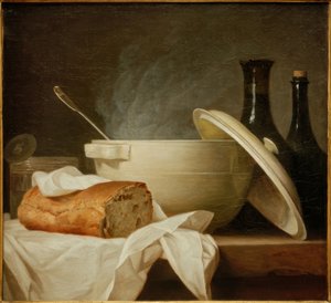 De witte soepterrine