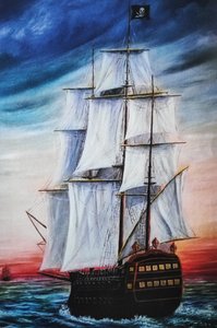 Schemerpiratenschip door Annette Armitage
