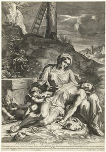 Pieta, gegraveerd door Pieter de Bailliu