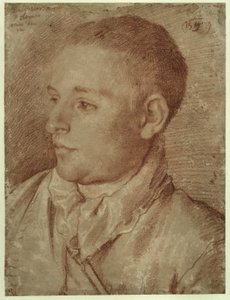 Carracci - Portret van Baldassare Aloisi, genaamd Galanino, 1589-1590 door Annibale Carracci