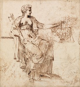 Carracci - Justitie, RCIN 902146 door Annibale Carracci