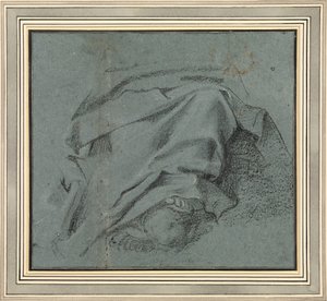 Carracci - Studie voor de draperie over de benen van de Maagd voor het Maria Hemelvaart altaarstuk, S.Maria del Popolo, RCIN 902108 door Annibale Carracci