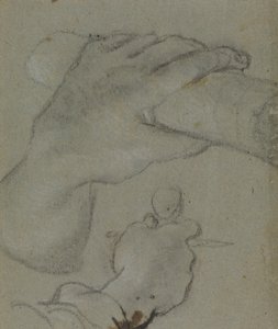 Carracci - v studie voor de handen van Johannes de E, RCIN 902115 door Annibale Carracci