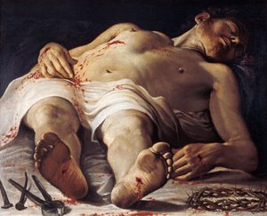 Dode Christus, door Annibale Carracci