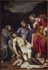 Pieta met Sint Maria Magdalena en Sint Franciscus