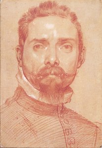 Portret van de luitspeler Giulio Mascheroni, ca 1594 door Annibale Carracci