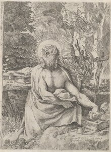 Sint Hiëronymus in de wildernis, ca. 1591