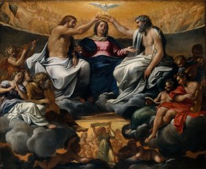 De Kroning van de Maagd door Annibale Carracci