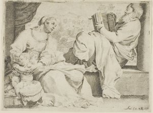 De Heilige Familie met Johannes de Doper door Annibale Carracci