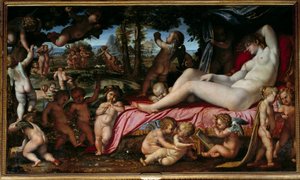 De slaap van Venus door Annibale Carracci
