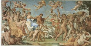 De triomf van Bacchus en Ariadne door Annibale Carracci