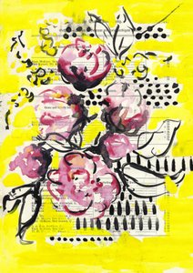 Levendige roze bloemen door Annick