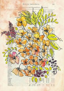 Vintage bloemendocument door Annick