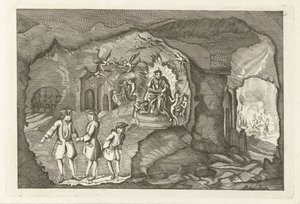 Aankomst van Daniël Raap in de hel, 1754 door Anonymous