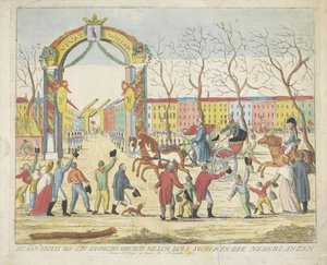 Aankomst van de prins van Oranje te Den Haag, 1813 door Anonymous