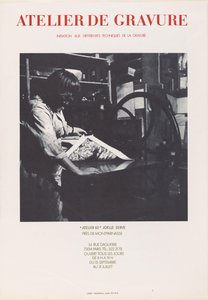 Affiche van drukkerij Atelier 63 te Parijs