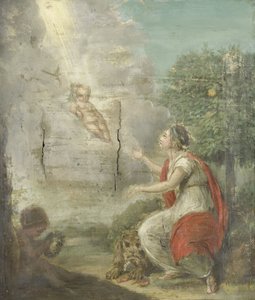 Allegorische voorstelling van de geboorte van Willem Frederik, Prins van Oranje-Nassau, later Koning Willem I