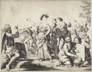 Allegorie met Minerva door Anonymous