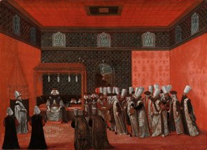 Een ambassadeurspubliek bij Sultan Ahmed III (Ambassadeur Cornelis Calkoen)