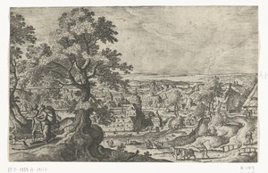 Apollo wandelend met een jonge vrouw