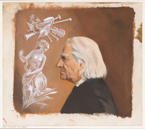 Bandontwerp voor: Jean Rousselot, Frans Liszt. Het leven van een groot componist, ca. 1961