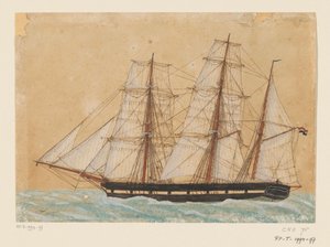 Bark op zee Het Barkschip 