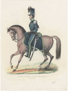 Belgische burgerwacht te paard, 1830 door Anonymous