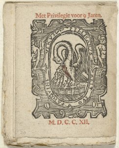 Bladzijde met uitgeversmerk, 1712 door Anonymous