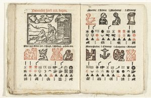 Bladzijden met de voorspelling voor de maand november, 1712 door Anonymous