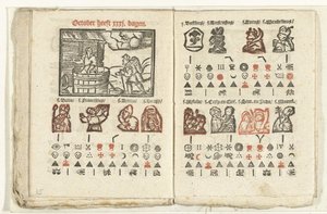 Bladzijden met de voorspelling voor de maand oktober, 1712 door Anonymous