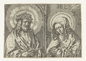 Christus en Maria door Anonymous
