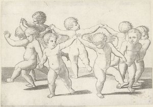 Dansende putti door Anonymous