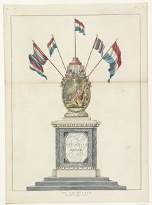 De Revolutie, decoratie op het Koningsplein, 1795 door Anonymous