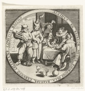 De maand februari, Vastenavond, ca. 1600. De twaalf maanden van het jaar verbeeld in scènes uit het volksleven (series title)