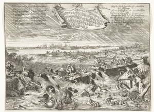 Dijkdoorbraak bij Coevorden, 1673 door Anonymous