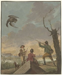 Een arend geschoten een dag voor de Revolutie door Anonymous