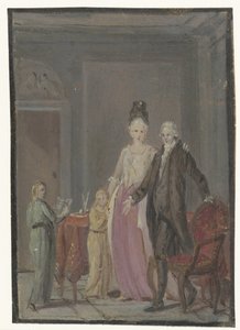 Familiegroep in interieur door Anonymous