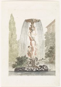 Fontein met Venus en Amor door Anonymous