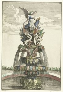 Fontein met beeld van Victoria door Anonymous