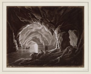 Fotoreproductie van (vermoedelijk) een tekening van de Blauwe Grot op Capri