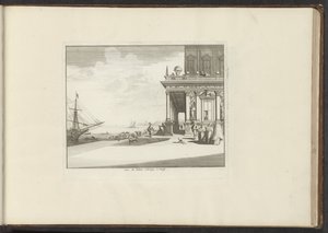 Gezicht op Palazzo Colinga te Venetië door Anonymous