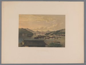 Gezicht op de baai van Nagasaki door Anonymous