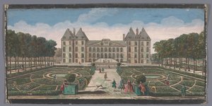 Gezicht op de tuin en het Château de Saint-Maur