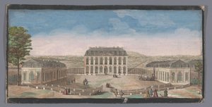 Gezicht op de voorzijde van het Chateau de Belle-Vue te Meudon door Anonymous