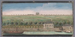 Gezicht op het Chateau de Belle-Vue te Meudon