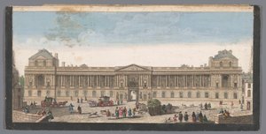 Gezicht op het Palais du Louvre te Parijs door Anonymous