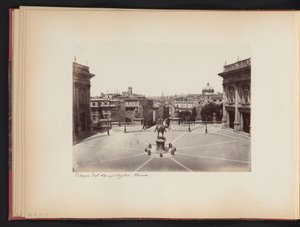 Gezicht op het Piazza del Campidoglio te Rome, Italië