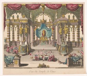 Gezicht op het interieur van de Tempel van Venus door Anonymous