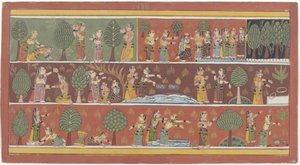 Herderinnen op zoek naar Krishna