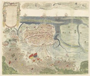 Het beleg van de stad Machilipatnam (Masulipatnam)